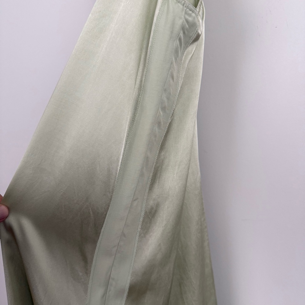 Closed Sleeveless Satin Maxi Dress in Limonada - Picture 8 of 13